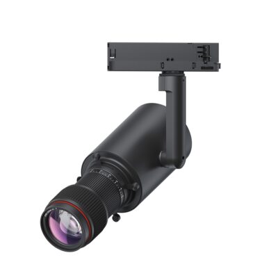 Konturen-Framing-Strahler von LED Explorer mit 20°–40° Objektiv für präzise Museumsbeleuchtung und Galeriebeleuchtung.